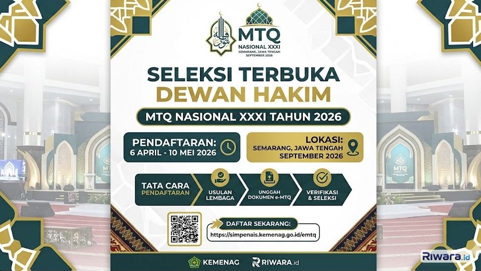 Kemenag Buka Seleksi Dewan Hakim MTQ Nasional XXXI, Simak Syarat dan Jadwal Pendaftarannya